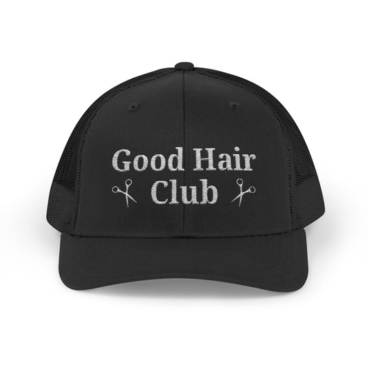 Good Hair Club Embroidered Trucker Hat | Hairstylist Hat