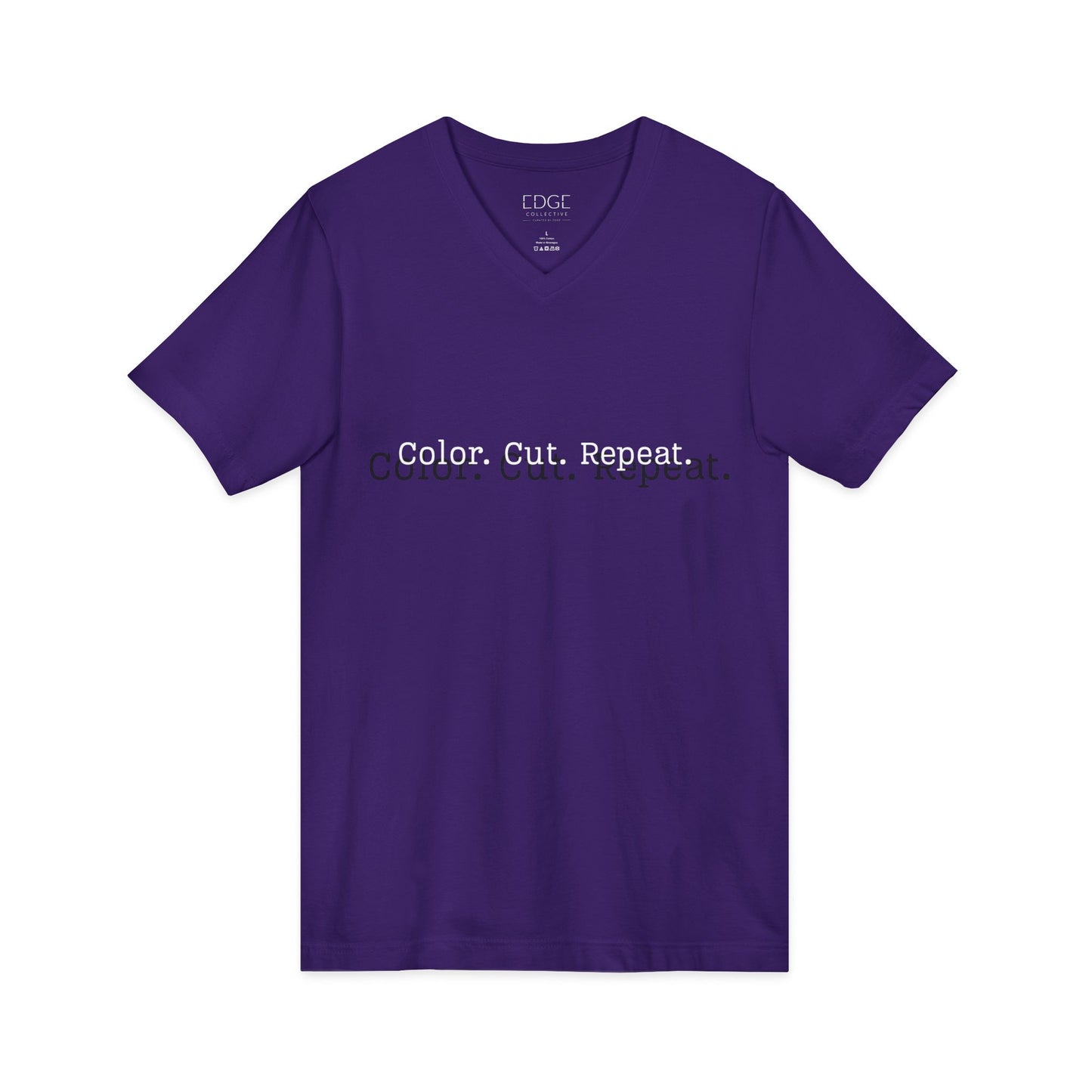 Color. Cut. Repeat. V-Neck Tee | Hairstylist Shirt
