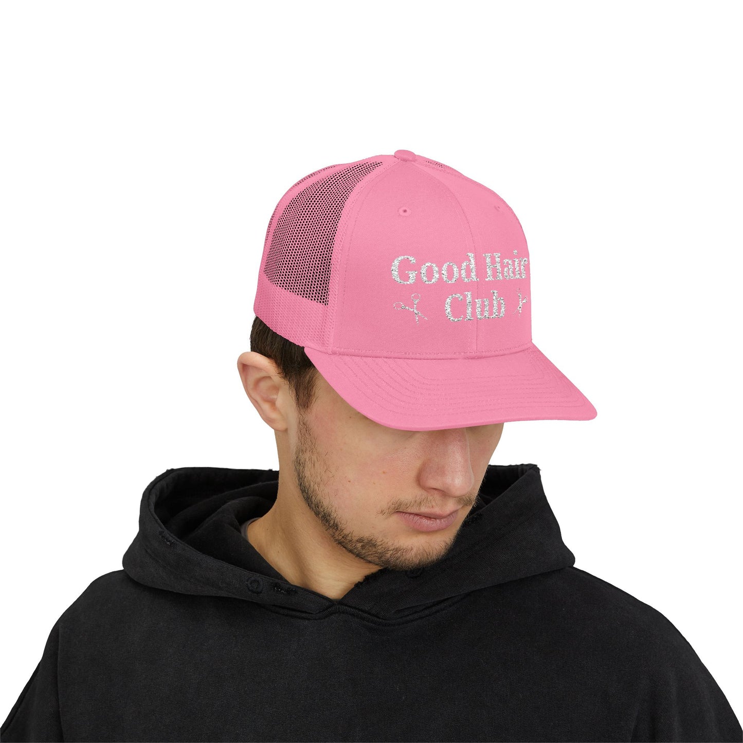 Good Hair Club Embroidered Trucker Hat | Hairstylist Hat