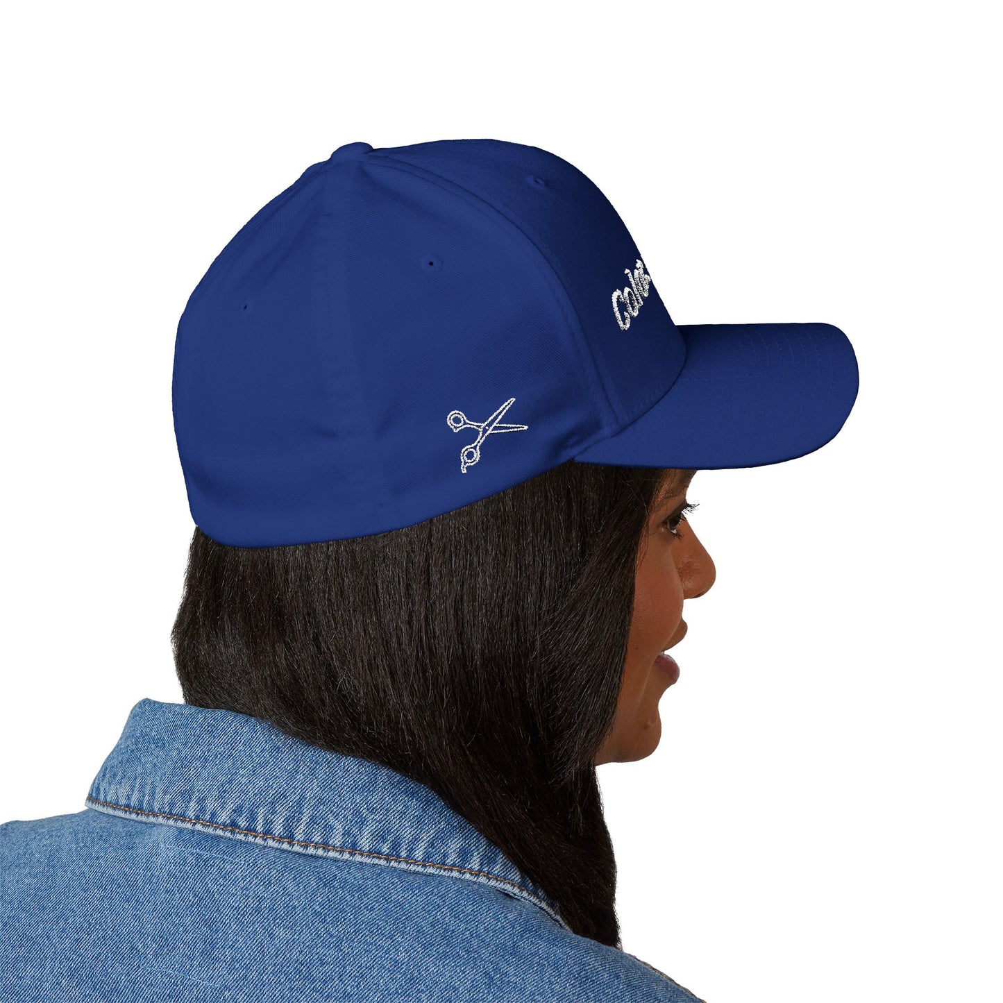 Color. Cut. Repeat. Flexfit Hat | Embroidered Hairstylist Cap