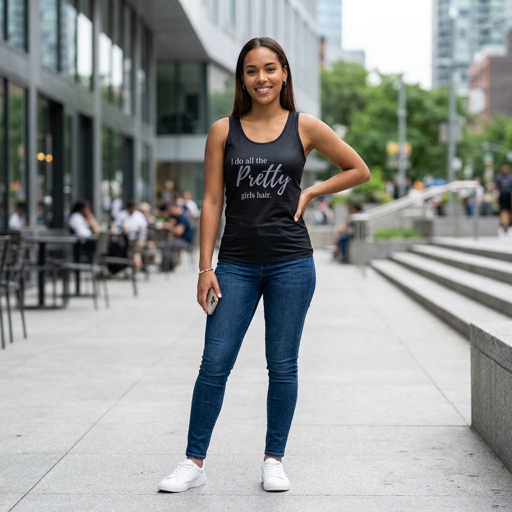 I Do All The Pretty Girls Hair Tank | Stylist Graphic Tank | Hairstylist Racerback Tank