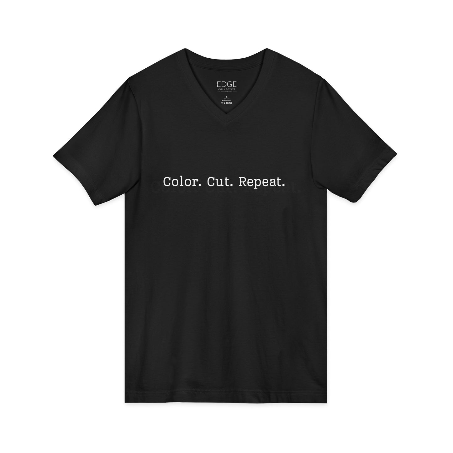 Color. Cut. Repeat. V-Neck Tee | Hairstylist Shirt
