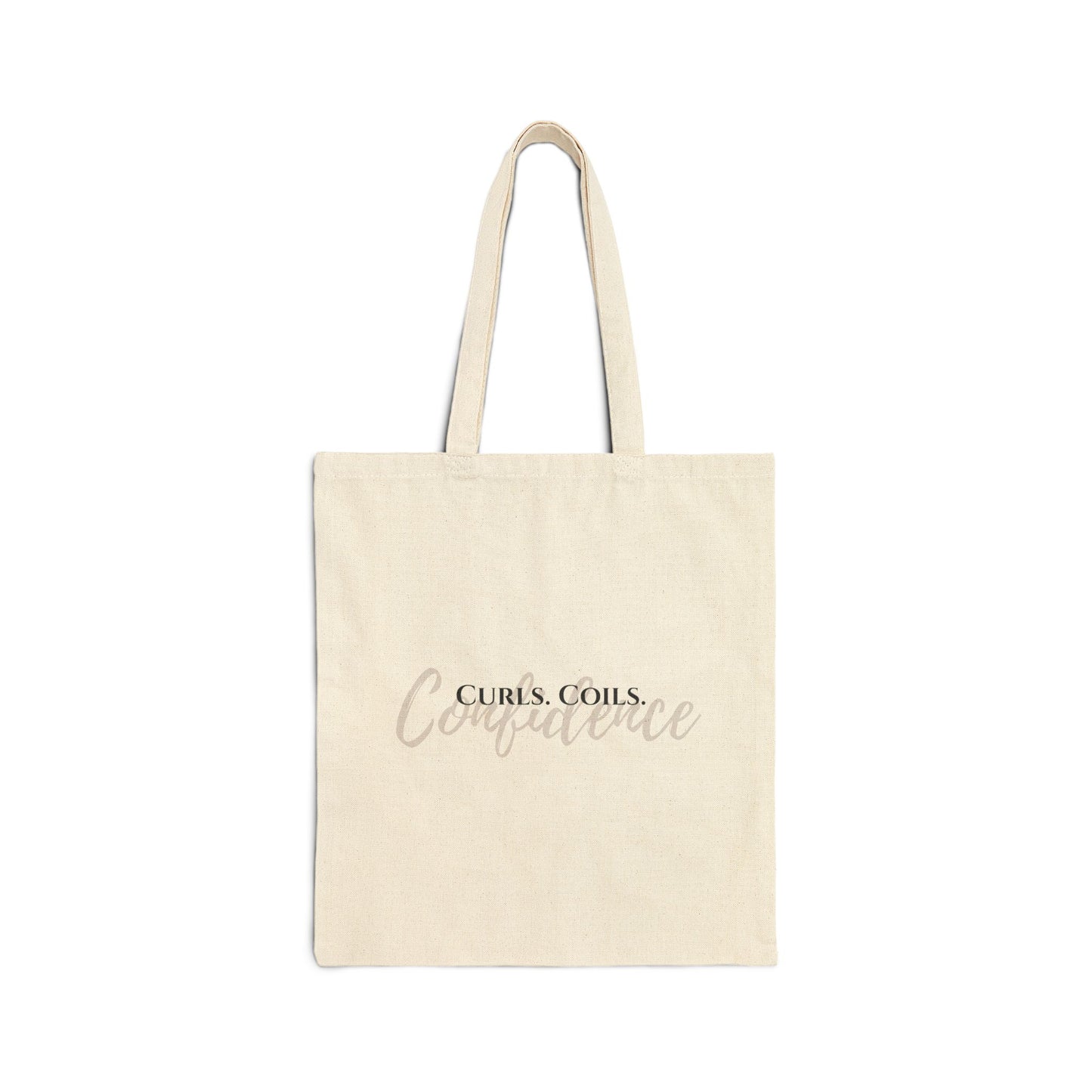 Curls Coils Confidence Canvas Tote Bag | Curly Hair Tote | Curly Girl Gift | Hairstylist Bag | Salon Tote