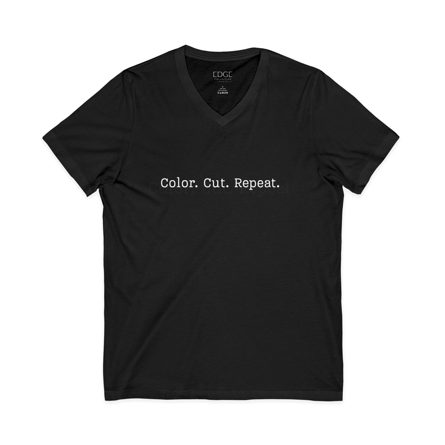 Color. Cut. Repeat. V-Neck Tee | Hairstylist Shirt