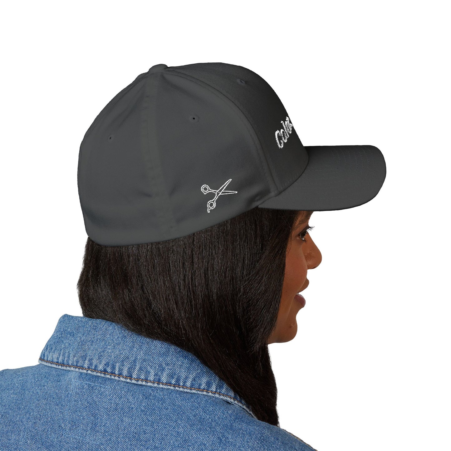 Color. Cut. Repeat. Flexfit Hat | Embroidered Hairstylist Cap