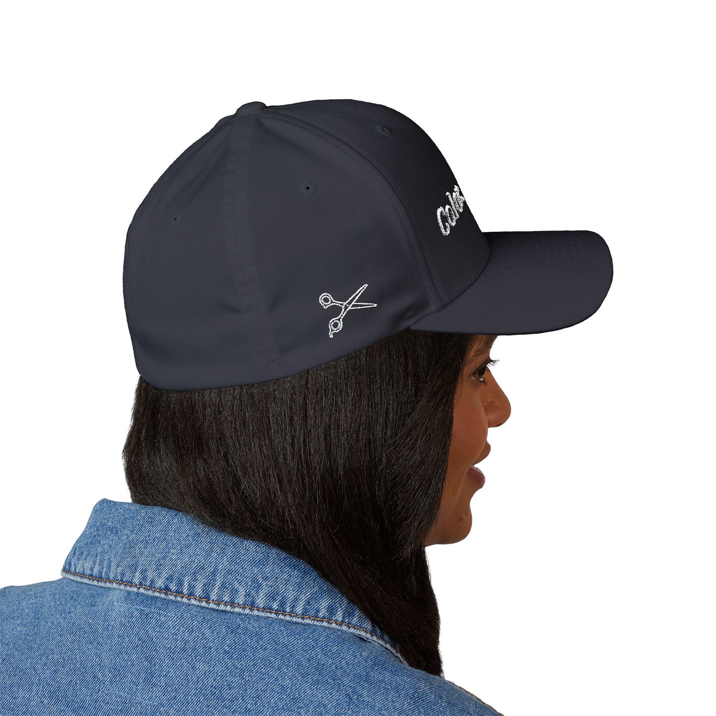 Color. Cut. Repeat. Flexfit Hat | Embroidered Hairstylist Cap